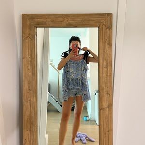 Romeo & juliet shoulder ribbon shirt